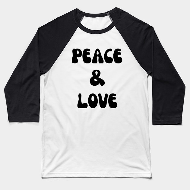 Peace and Love- a happiness inspiring design Baseball T-Shirt by C-Dogg